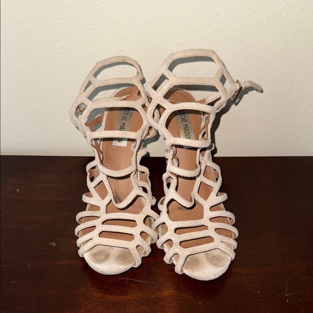 Steve Madden Cream Heeled Elegance